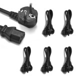 5 stuk EU Power Kabel Voedingskabel Stroomkabel 2pin C13 2m Voor Pc Computer Monitor Printer