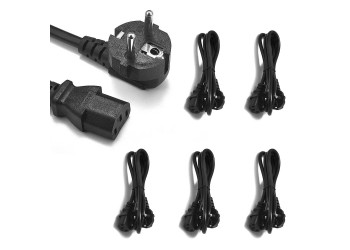 5 stuk EU Power Kabel Voedingskabel Stroomkabel 2pin C13 2m Voor Pc Computer Monitor Printer