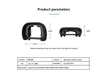 Eyecup Oogschelp EP18 EP-18 voor sony camera A7RM3 A7RM2 A7RM4 A7SII A7II A9 A7III A9II A7R2 A7R3 A7R5