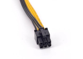 6Pin to 8Pin 6+2pin 30cm 18AWG puur koperen vertinde Kabel voor PSU GPU Ethereum ETH Mining